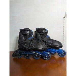 Schwinn Adjustable Inline Skates Mens Size 10-11.5 Blue Black ABEC 7 FAST Roller